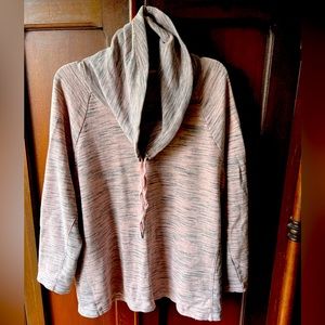 Raffella large cowl neck pullover top